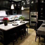 Traditional Black Kitchen