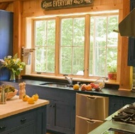 Log Home Kitchen