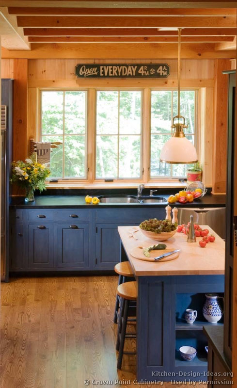 Pictures of Kitchens - Traditional - Blue Kitchen Cabinets (Kitchen #2)