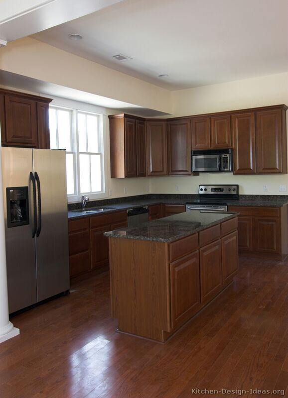 Pictures Of Kitchens Traditional Dark Wood Kitchens Cherry Color