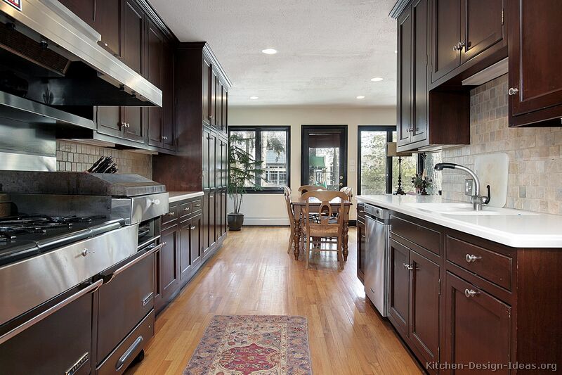 Pictures of Kitchens - Traditional - Dark Wood Kitchens, Cherry-Color
