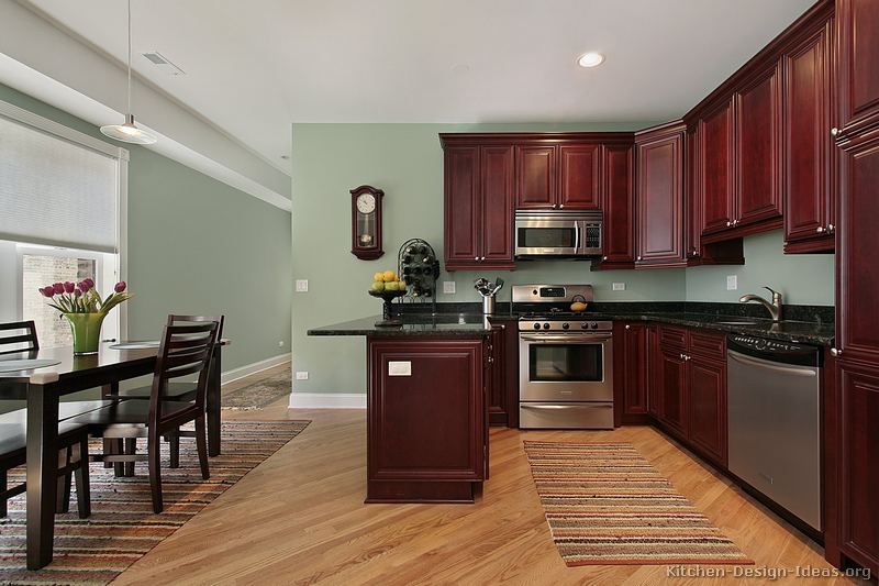 Pictures of Kitchens - Traditional - Dark Wood Kitchens, Cherry-Color