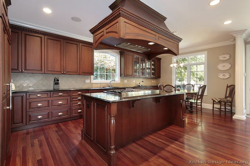 Pictures of Kitchens - Traditional - Dark Wood Kitchens, Cherry-Color