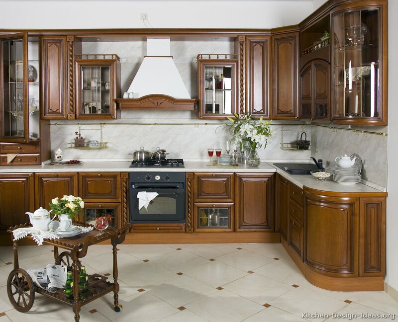 italian kitchen design - traditional style cabinets & decor