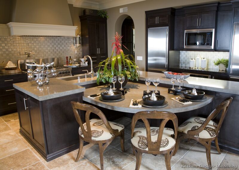 A Transitional Luxury Kitchen With Espresso Shaker Cabinets