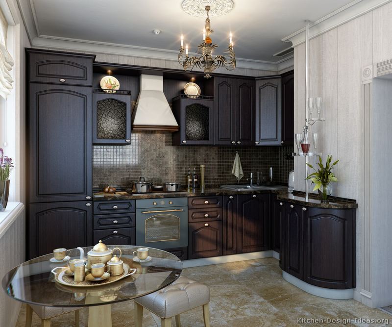 Pictures Of Kitchens Traditional Dark Espresso Kitchen Cabinets