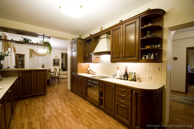 Pictures Of Kitchens Traditional Dark Wood Walnut Color