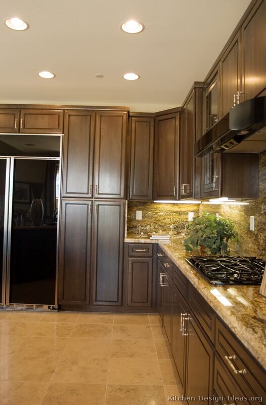 Pictures Of Kitchens Traditional Dark Wood Walnut Color