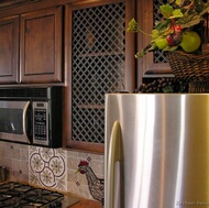 Traditional Dark Wood-Walnut Kitchen