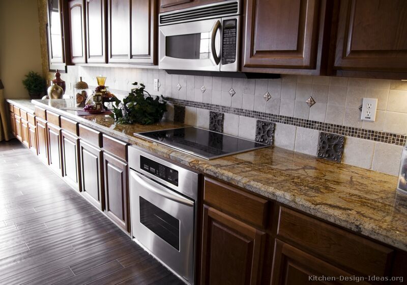 Kitchen Cabinets with Dark Wood Floors