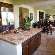 Traditional Dark Wood-Walnut Kitchen