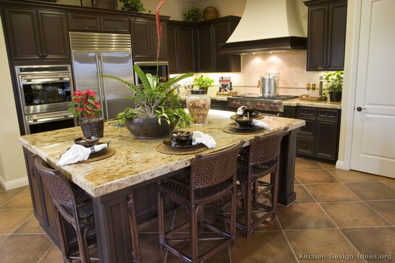 Pictures Of Kitchens Traditional Dark Wood Kitchens Walnut Color