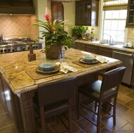 Traditional Dark Wood-Walnut Kitchen