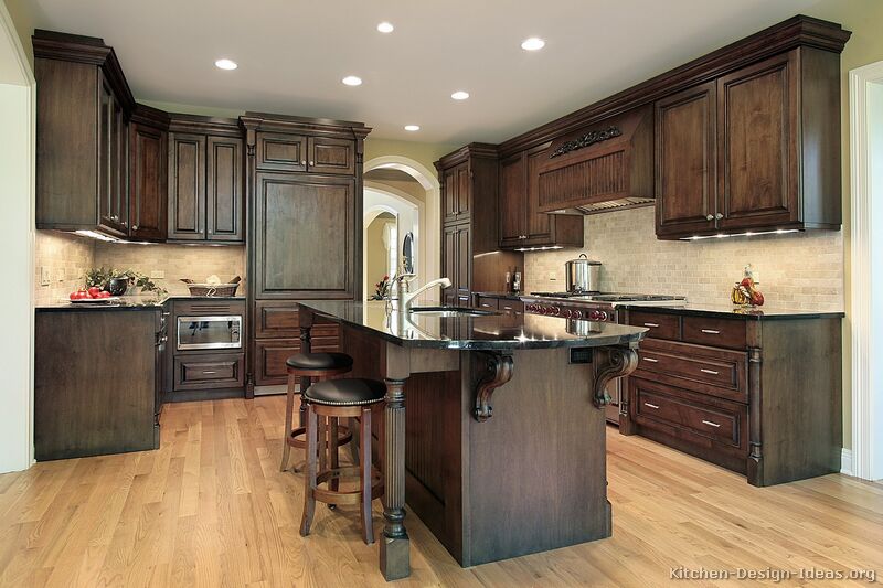 Pictures Of Kitchens Traditional Dark Wood Kitchens Walnut