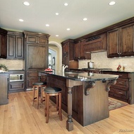 Traditional Dark Wood (Walnut) Kitchen