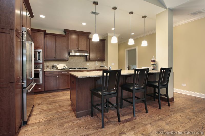 Pictures Of Kitchens Traditional Dark Wood Walnut Color