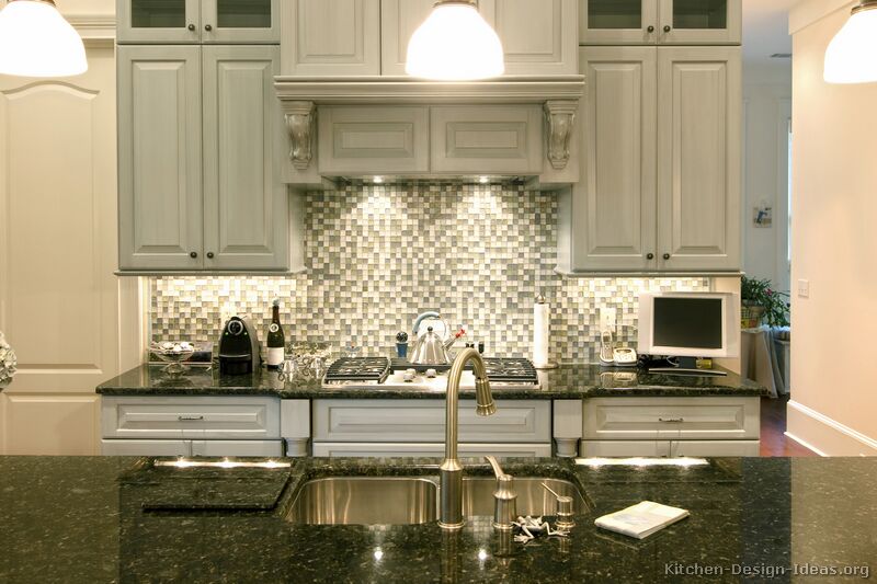 Pictures of Kitchens Traditional Gray Kitchen Cabinets 