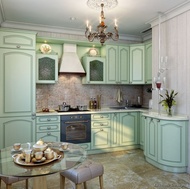 Traditional Green Kitchen