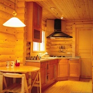 Log Home Kitchen