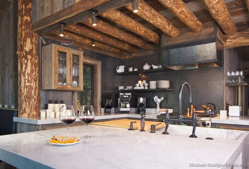 Rustic Log Cabin Kitchens