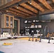 Log Home Kitchen