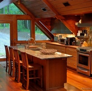 Log Home Kitchen