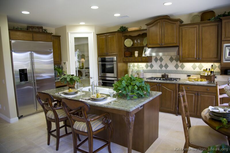 Pictures of Kitchens - Traditional - Medium Wood Cabinets, Brown