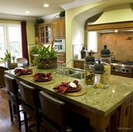 Traditional Medium Wood (Brown) Kitchen