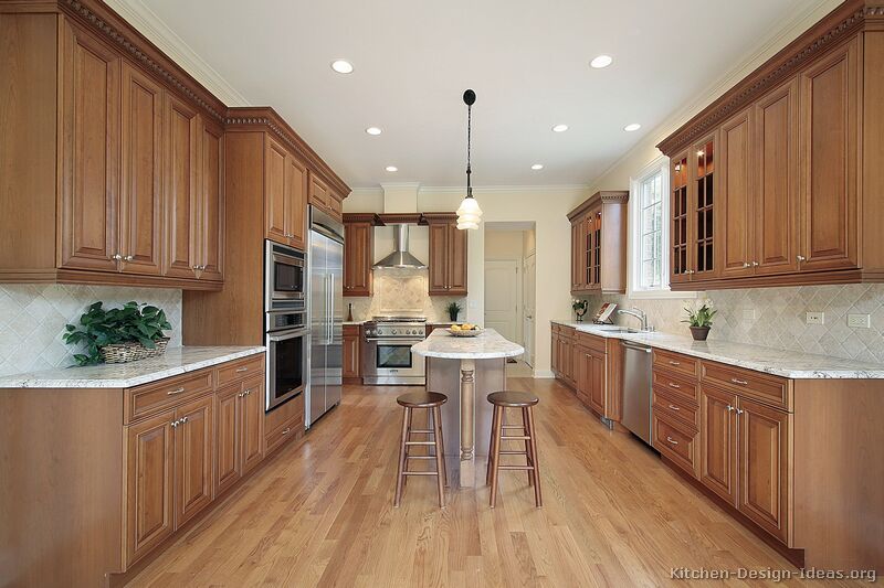 Antique Medium Brown Kitchen Cabinets Gallery - Interiors Magazine