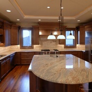 Traditional Medium Wood-Brown Kitchen