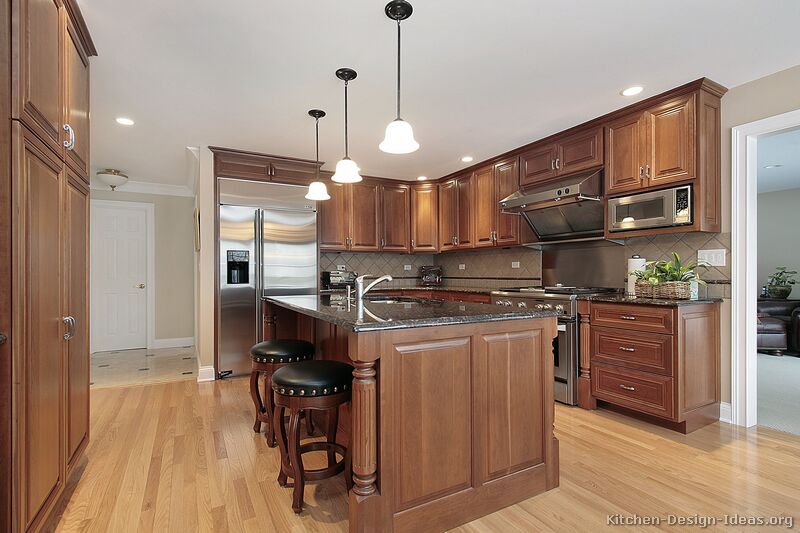 Pictures of Kitchens - Traditional - Medium Wood Cabinets, Brown