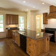 Traditional Medium Wood-Brown Kitchen