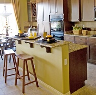 Traditional Medium Wood-Brown Kitchen