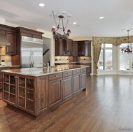 Traditional Medium Wood-Brown Kitchen