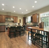 Traditional Medium Wood-Brown Kitchen