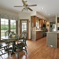 Traditional Medium Wood-Brown Kitchen