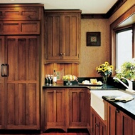 Traditional Medium Wood (Brown) Kitchen