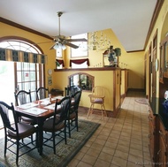 Traditional Medium Wood-Brown Kitchen