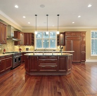 Traditional Medium Wood-Brown Kitchen