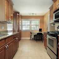 Traditional Medium Wood-Brown Kitchen