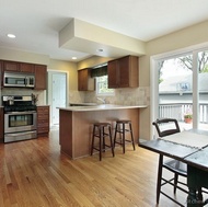 Traditional Medium Wood-Brown Kitchen