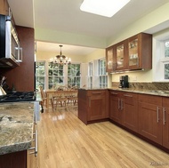 Traditional Medium Wood-Brown Kitchen