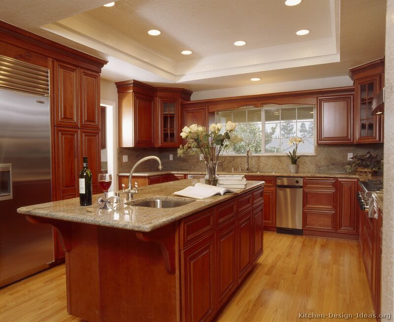 Pictures of Kitchens - Traditional - Medium Wood Kitchens, Cherry-