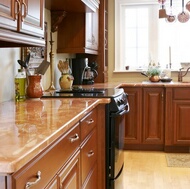 Traditional Medium Wood (Cherry) Kitchen