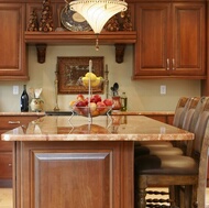 Traditional Medium Wood (Cherry) Kitchen