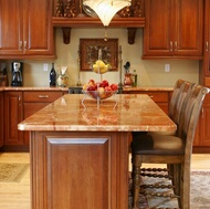 Traditional Medium Wood (Cherry) Kitchen