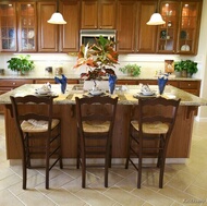 Traditional Medium Wood (Cherry) Kitchen