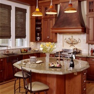 Traditional Medium Wood (Cherry) Kitchen