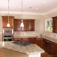 Traditional Medium Wood (Cherry) Kitchen