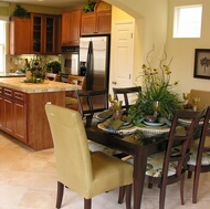 Traditional Medium Wood (Cherry) Kitchen